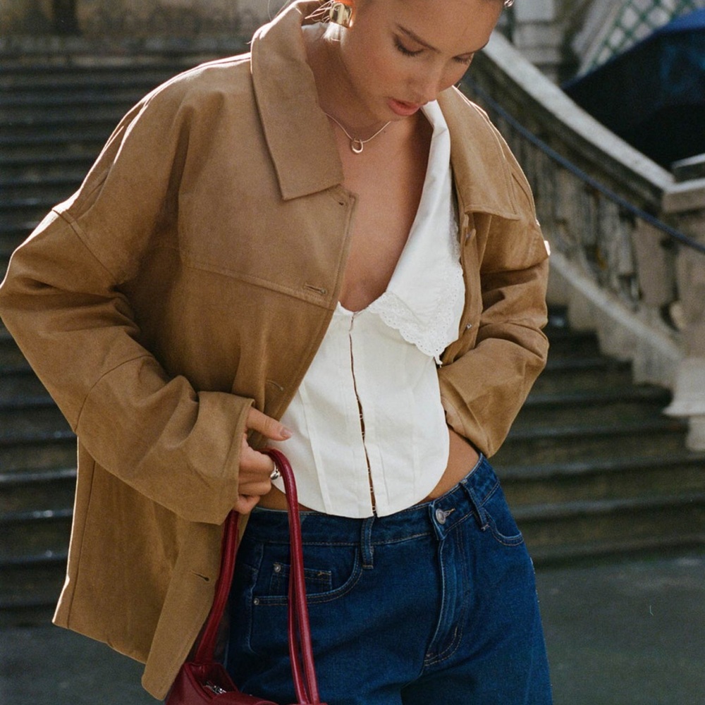 NWT Princess Polly Huntsville Suede Jacket